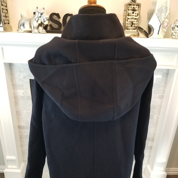 Theory Womens Wool Cashmere Duffle Coat Navy - Picture 9 of 10